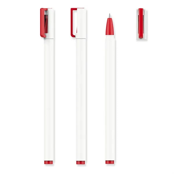 Hollowed Cap Plastic Ballpoint Pen