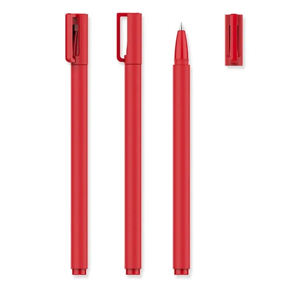 Hollowed Cap Plastic Ballpoint Pen