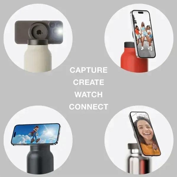 24oz MagSafe Compatible Water Bottle With Magnetic Phone Hol
