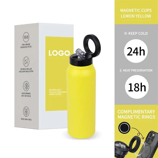 24oz MagSafe Compatible Water Bottle With Magnetic Phone Hol