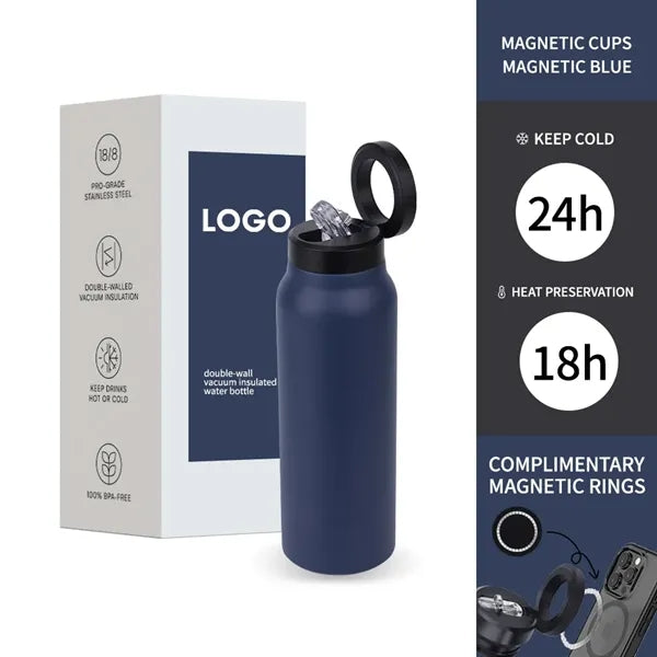 24oz MagSafe Compatible Water Bottle With Magnetic Phone Hol