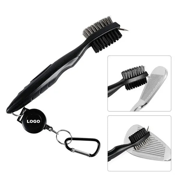 Retractable Double Side Golf Club Cleaning Brush