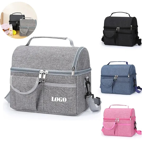Insulated Dual Compartment Lunch Bag