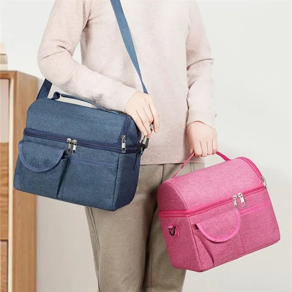 Insulated Dual Compartment Lunch Bag