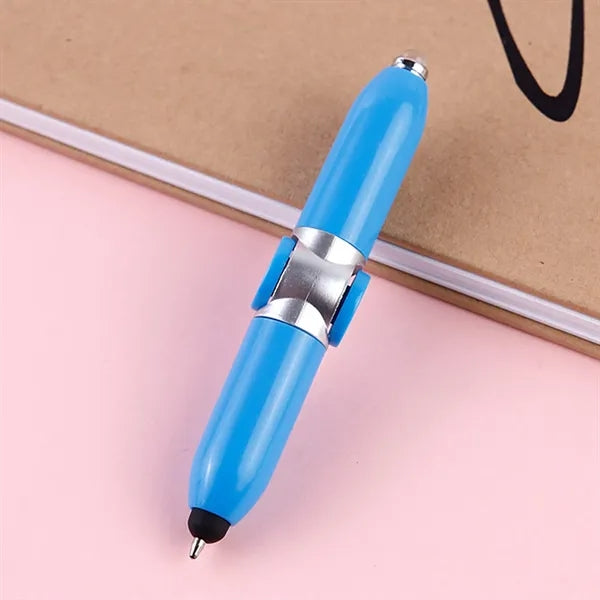 Rotating Ballpoint Pen with LED Light Anti Stress Gift Toys