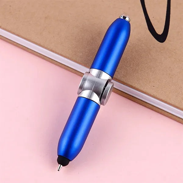 Rotating Ballpoint Pen with LED Light Anti Stress Gift Toys