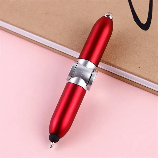Rotating Ballpoint Pen with LED Light Anti Stress Gift Toys