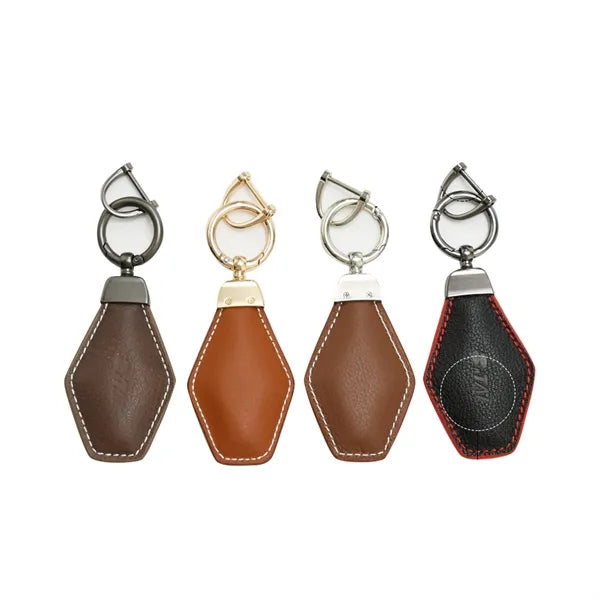 Metal Keychain with Personalized Logo Leather Key .