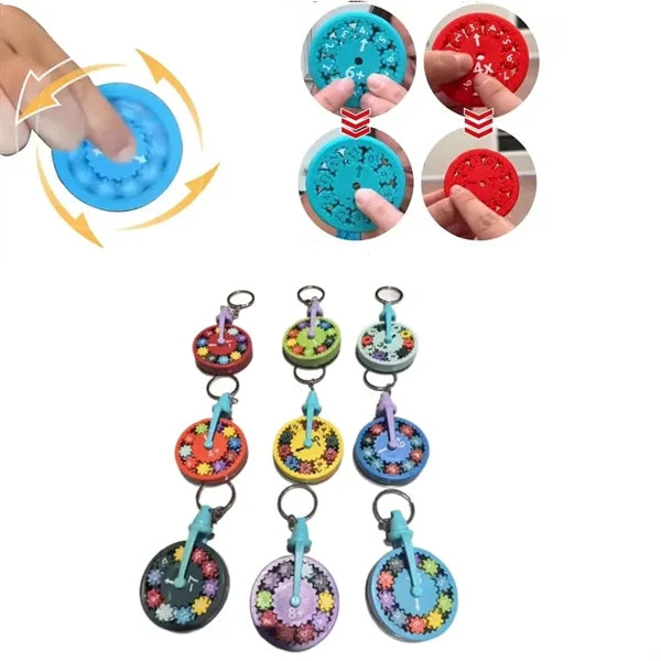 Math Fact Fidget Spinners Keychain