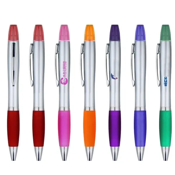 Curvy Pen with Highlighter