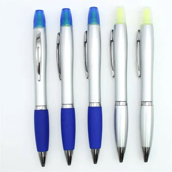 Curvy Pen with Highlighter