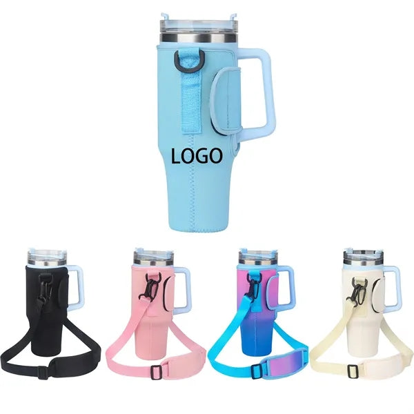 Adjustable Shoulder Strap Tumbler Holder for 40oz Travel Cup