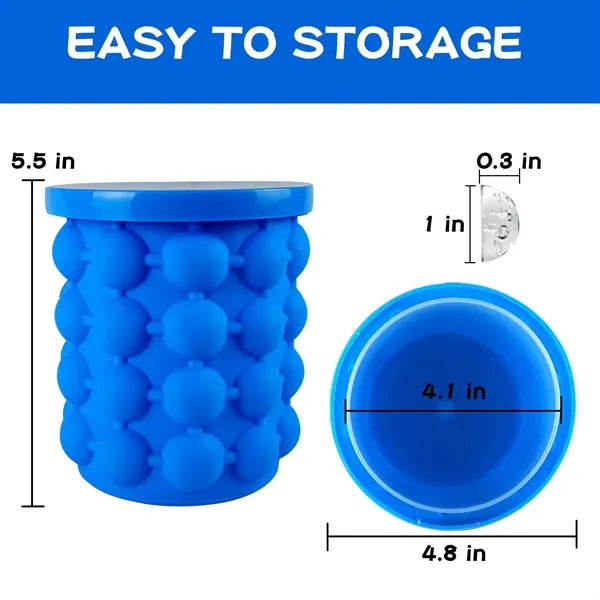 Silicone Ice Bucket with Lid For Frozen Beverages