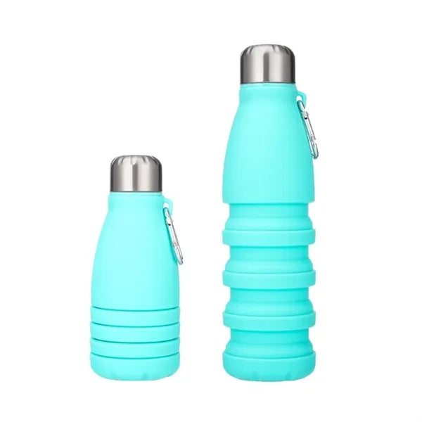 18.5oz Foldable Sports Bottles With Carabiner
