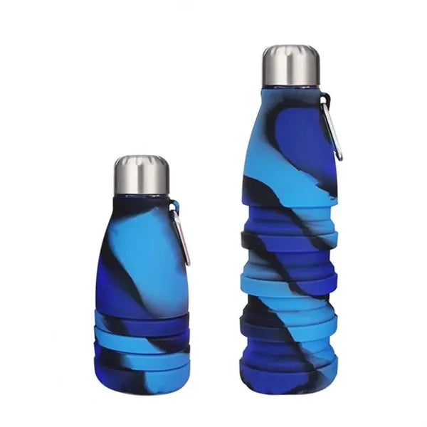 18.5oz Foldable Sports Bottles With Carabiner