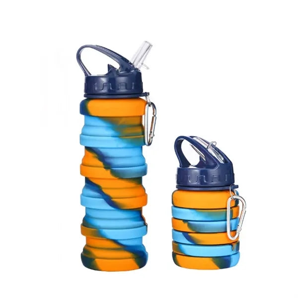 16oz Collapsible Water Bottle With Straw