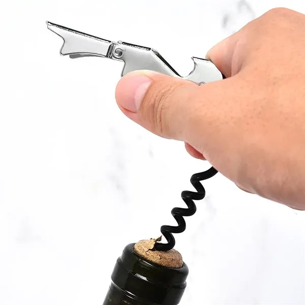 Metal Wine Bottle Opener Corkscrew & Stopper Box Set