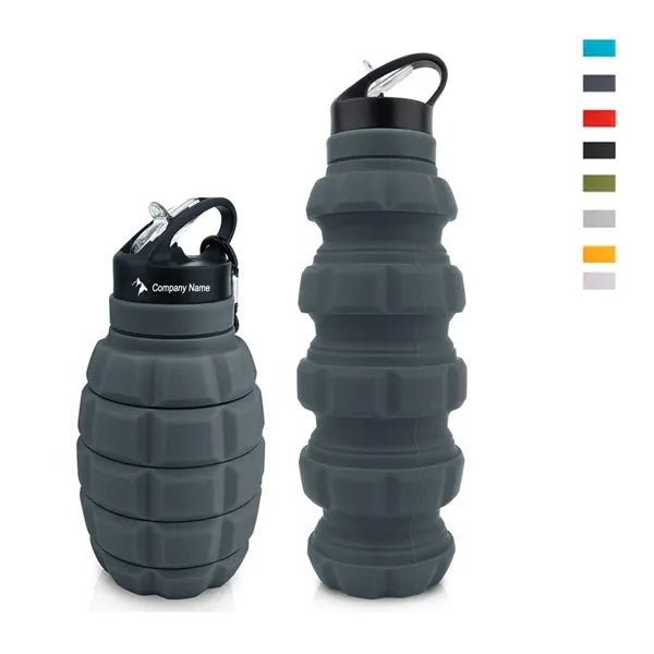 Silicone Collapsible Grenade Water Bottle