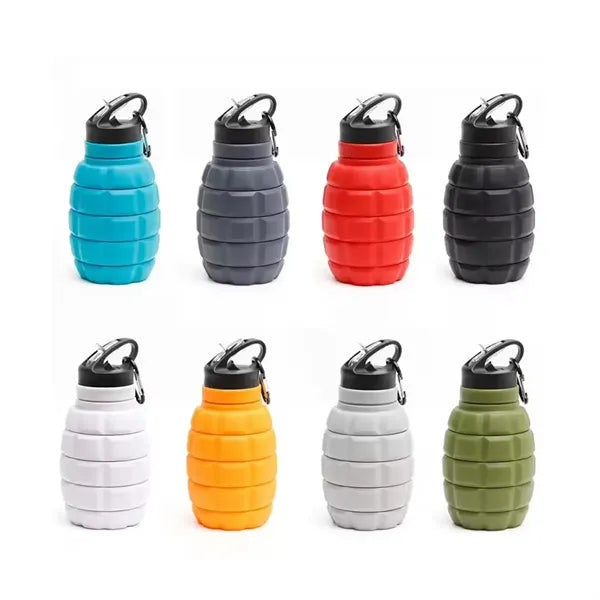 Silicone Collapsible Grenade Water Bottle