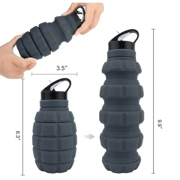 Silicone Collapsible Grenade Water Bottle