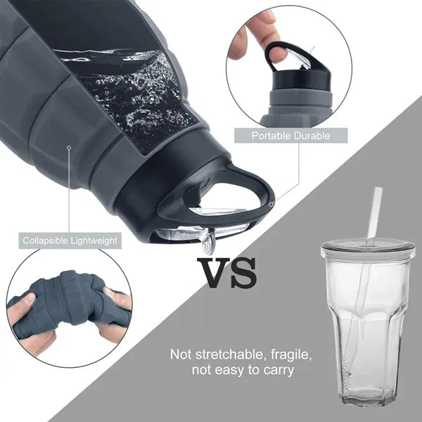 Silicone Collapsible Grenade Water Bottle
