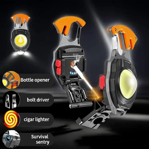 Keychain Portable Multifunction Cob Flashlight