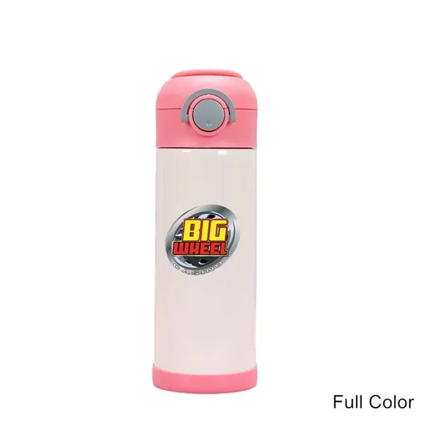12 oz Stainless Steel Vacuum Insulated Kids Straw Bottle
