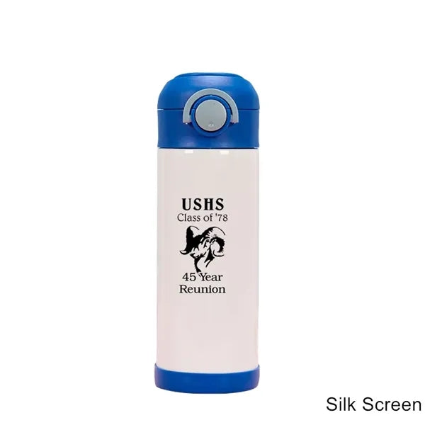 12 oz Stainless Steel Vacuum Insulated Kids Straw Bottle