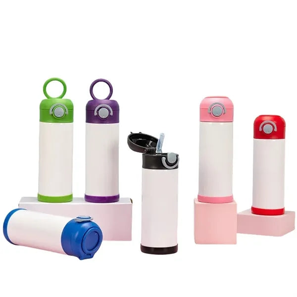 12 oz Stainless Steel Vacuum Insulated Kids Straw Bottle
