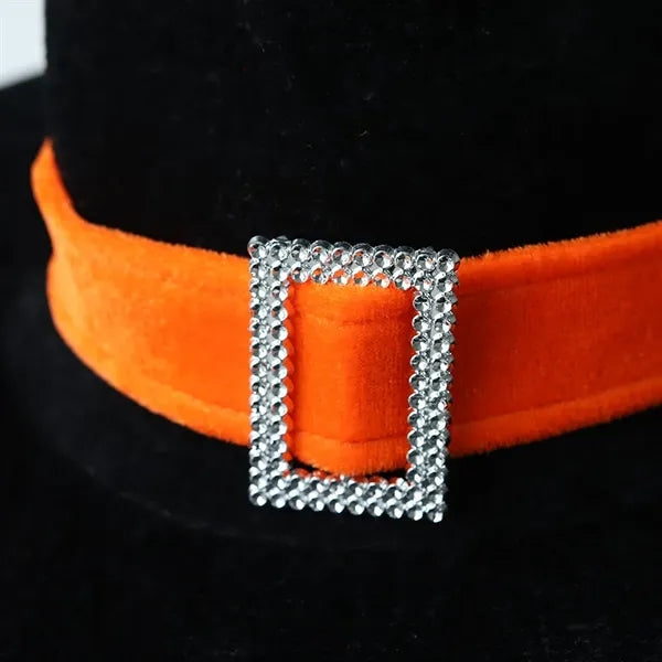 Witch Hat Angle Black Webbing Plus Silver Buckle Halloween
