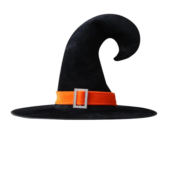 Witch Hat Angle Black Webbing Plus Silver Buckle Halloween