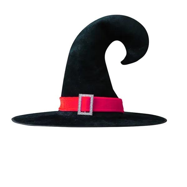 Witch Hat Angle Black Webbing Plus Silver Buckle Halloween