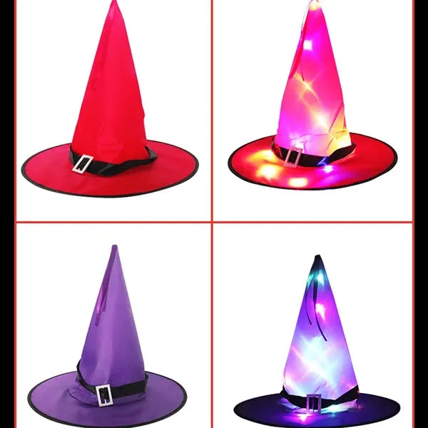 Halloween Hat Ghost Festival Led Witch Sorcerer