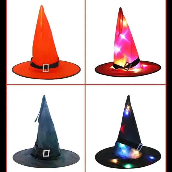 Halloween Hat Ghost Festival Led Witch Sorcerer