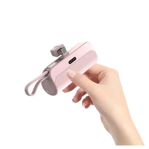 Mini 2000mAh Power Bank with Built in Cables