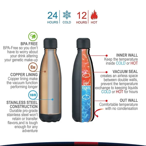 17 OZ. Ritar Stainless Steel Water Bottle