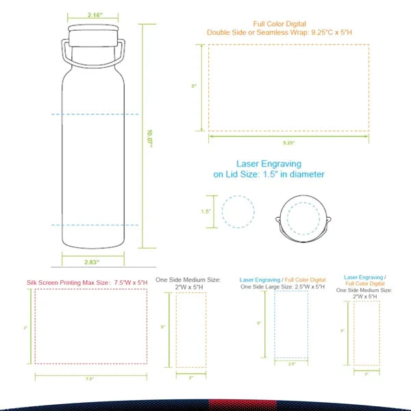 20 OZ. Etary Stainless Steel Water Bottle