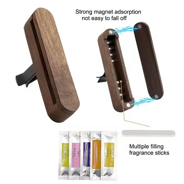 Car Diffuser Black Walnut Aromatherapy Clip