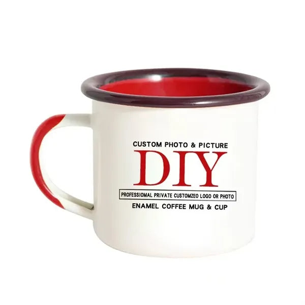 12 oz. Two-tone Enamel Coffee Mugs