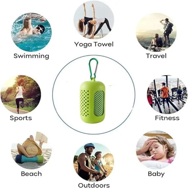 Cooling Sports Towel With Silicone Storage