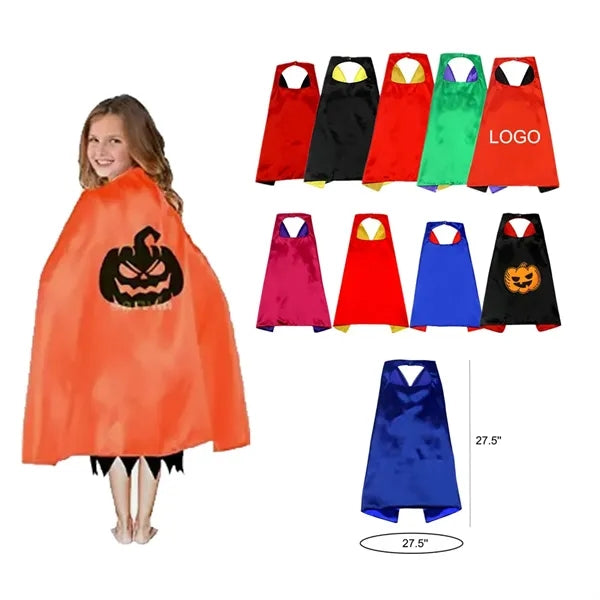 27.5'' Double-Sided Halloween Dress Up Cosplay Cape for Kids
