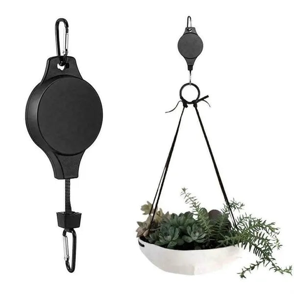 Retractable Plant Hanger Pulley with Rope