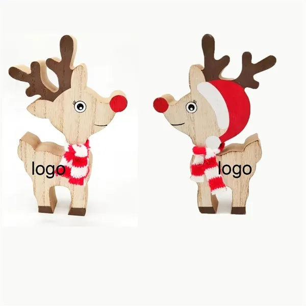 Christmas Wood Deer Ornament