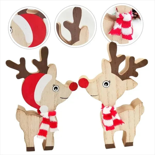 Christmas Wood Deer Ornament