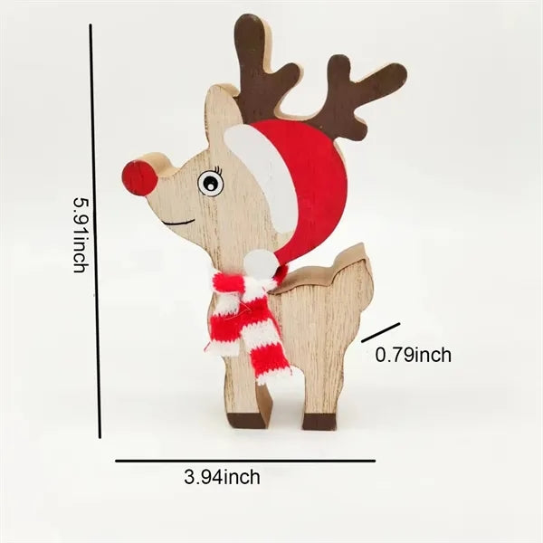 Christmas Wood Deer Ornament