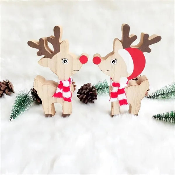 Christmas Wood Deer Ornament