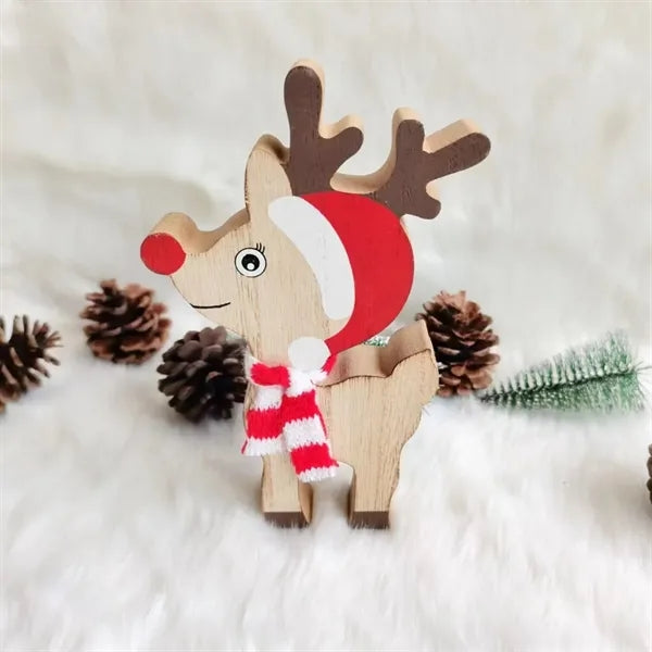 Christmas Wood Deer Ornament