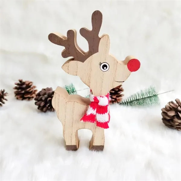Christmas Wood Deer Ornament