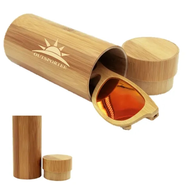 Eco Friendly Bamboo Polarized Sunglasses with Wood Case Set
