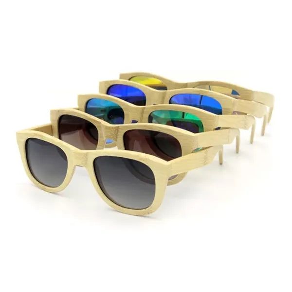 Eco Friendly Bamboo Polarized Sunglasses with Wood Case Set